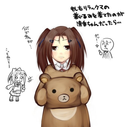 くらみずさんから貰った、『もしもリラックマの着ぐるみを着てたのが清香ちゃんだったら……』