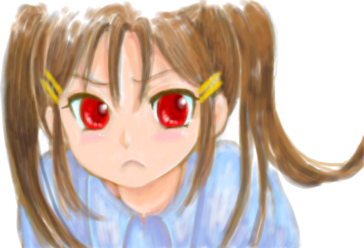清水ももこさんから貰った、『カッとなって描いた清香君』
